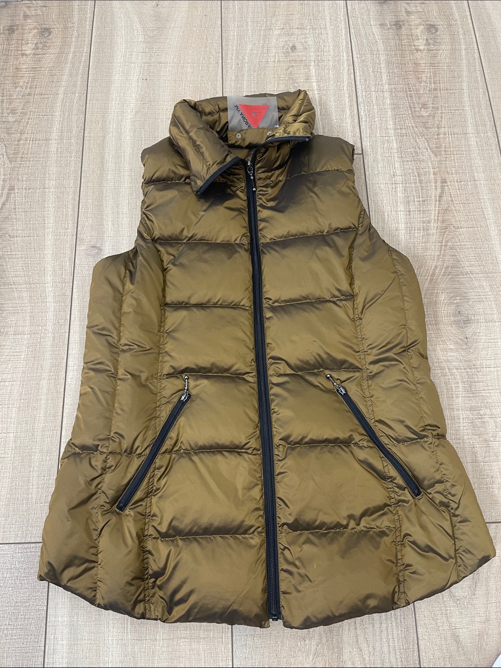 ANORAK Olive Green Quilted Sleeveless Puffer Vest